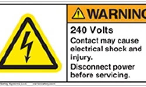 Danger Voltage Indication Labels