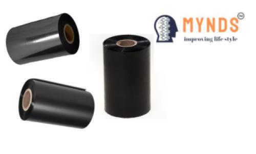 MYNDS Primary Wax-Resin Black Thermal Transfer Ribbon