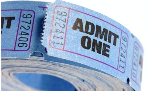 Mynds Brand Printed Paper Movie Ticket Blue 