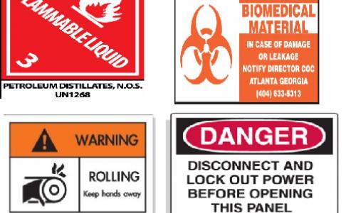 Shipping Safety Sign Labels